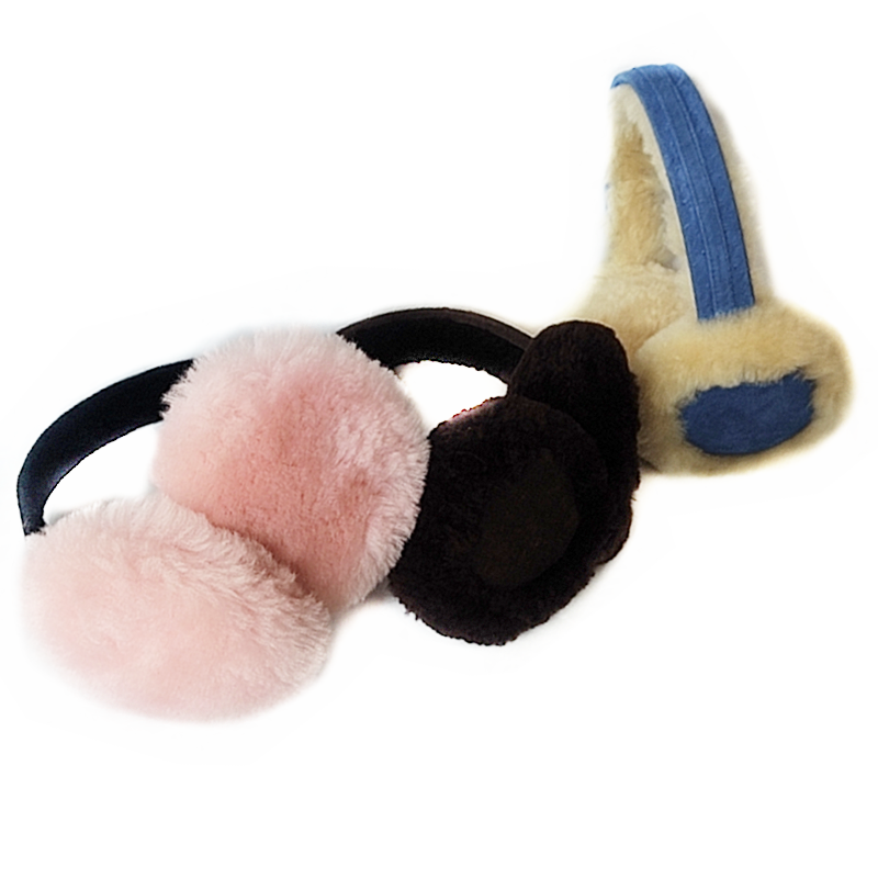 Модные аксессуары, наушники из австралийской овчины оптом