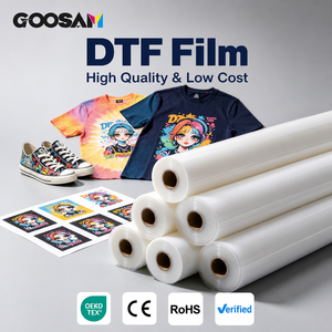Rollo de Película DTF GOOSAM, Película de Transferencia de Calor PET Mate Transparente de 30cm 60cm 120cm para Impresión Digital, Diseño Personalizado de Camisetas y Ropa - Product Image 1