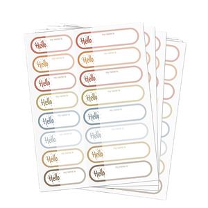 Etiqueta <span class=keywords><strong>de</strong></span> marcador <span class=keywords><strong>de</strong></span> clasificación <span class=keywords><strong>de</strong></span> cuaderno, etiqueta manuscrita colorida personalizada, etiqueta <span class=keywords><strong>de</strong></span> nombre impermeable, pegatina <span class=keywords><strong>para</strong></span> niños - Product Image 1