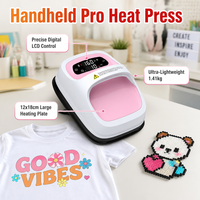 Prensa Térmica Manual Portátil 12x18cm, Máquina de Transferência por Sublimação Portátil 220V/110V para Presentes DIY, Artesanato e Negócios no Atacado