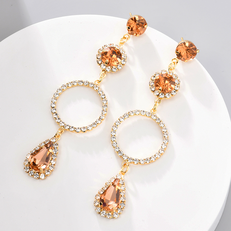 Fashion Jewelry Gold Plated Circle Earrings