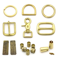Quincaillerie de sac en laiton massif Boucles à mousqueton pivotantes de luxe Anneau en D Anneau torique Porte-clés fendu Capuchon d'extrémité de cordon de corde robuste Divers