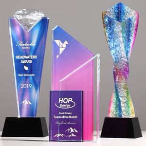 क्रिस्टल कस्टम प्रशंसा व्यवसाय उपहार क्रिस्टल ट्रॉफी पुरस्कार रंग व्यक्तिगत ट्रॉफी - Product Image 3
