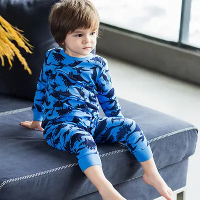Niños niños ropa de dormir de bebé de algodón de primavera de los niños establece ropa de dormir pijamas de niño pijamas de niños, 2-13Y ropa adolescente
