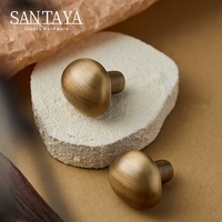 Poignées Santaya en laiton brossé antique massif, poignées de meubles de cuisine, boutons de tiroir de chambre à coucher, poignée de meuble en bronze