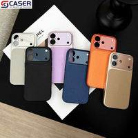 Étui de téléphone de luxe en cuir texturé, transforme instantanément votre iPhone 14-18 Pro Max en série IP17, fini mat et étanche