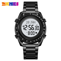 Jam Tangan Digital Skmei 2143 Asli Mewah Tahan Air Sport Urban Fashion Muslim Azan Sholat Penunjuk Kiblat Alarm