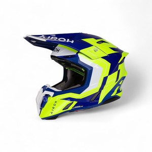 Casco Moto Airoh Twist 3 Blu Giallo Fluorescente XL Termoplastico Enduro Motocross - Product Image 1