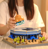 Vente en gros Grand ensemble de blocs de construction Jouets islamiques Dôme musulman du rocher Modèle de mosquée Jeu de blocs de construction Briques Jouet Enfants Adultes