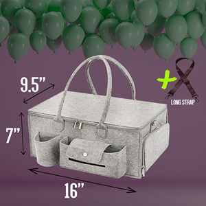 Organisateur de couches en feutre avec couvercle, grand panier pour <span class=keywords><strong>bébé</strong></span> avec couvercle pour le change, indispensables pour la crèche, rangement d'accessoires essentiels - Product Image 2