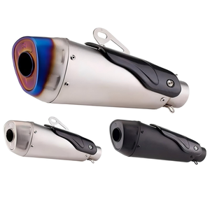 Pot d'échappement universel modifié en titane demi-bleu <span class=keywords><strong>noir</strong></span> pour moto <span class=keywords><strong>Ducati</strong></span> <span class=keywords><strong>V4</strong></span>, CFMOTO, Kawasaki - Product Image 1