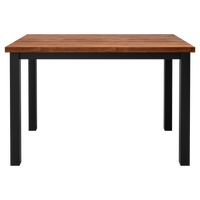 Petite table de restaurant 70x70cm en bois massif au design moderne avec 4 pieds Option économique