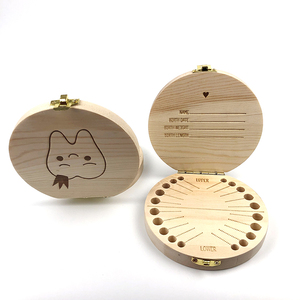 Tooth Fairy Keepsake Wholesale Baby Wooden Tooth Organizer Holder Storage Souvenir Box For Kids Baby