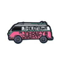 Pins Esmaltados Retro Hippie de Viaje, Lindas Insignias de Coche, Autobús y Bicicleta para Mochilas y Ropa