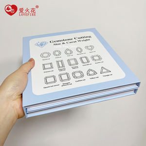 LoveFireGems outil de référence de pierres précieuses différentes coupe diamant carat taille tableau de comparaison blanc CZ diamant maître ensemble - Product Image 4