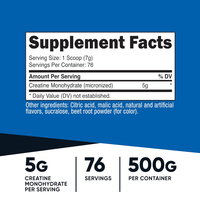 Lifeworth OEM Certifié NSF pour la créatine monohydrate en poudre pour le sport, favorise la force, la masse musculaire maigre et la récupération pour les hommes et les femmes