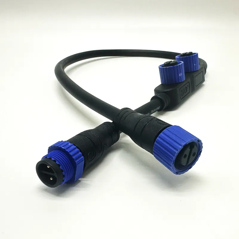 Connecteur étanche M15 câble d'extension mâle et femelle adaptateur de type F un à deux connecteur de module d'éclairage public