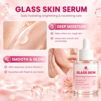 Sérum Visage Effet Peau de Verre Personnalisé Acide Hyaluronique Vitamine C Éclat Raffermissant Hydratant pour Soin Quotidien 30ml