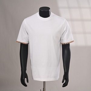 Camiseta de manga corta de punto con diseño a cuadros Burberry, transpirable, vintage, informal y a la moda, de alta calidad, para hombre. - Product Image 2