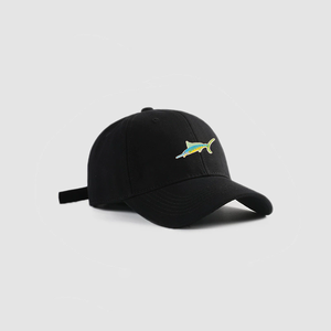 Gorra de béisbol ajustable de 6 paneles bordada con patrón de tiburón animal de dibujos animados multicolor al por mayor de alta calidad - Product Image 4