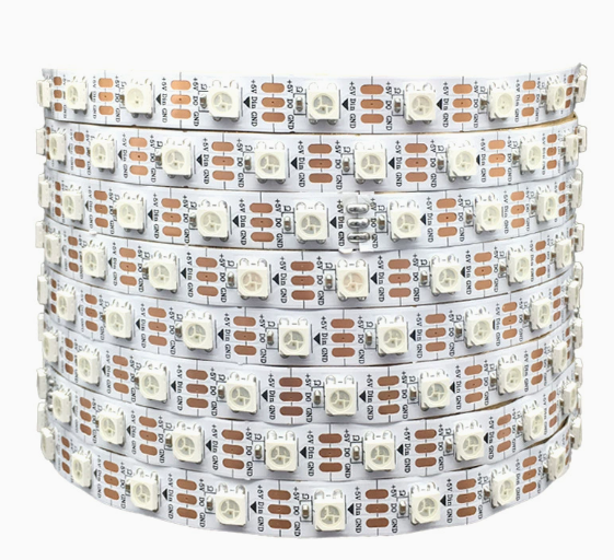 Super Bright 5050 Flexible Strip Light 5M 60 LEDs IP67 Waterproof 12V Adhesive Back for Cabinet Mirror Home