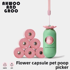 Huahua Kit <span class=keywords><strong>de</strong></span> ramassage <span class=keywords><strong>de</strong></span> déjections canines en plastique, portable et épaissi, pour l'extérieur, les voyages et les promenades, avec sac <span class=keywords><strong>de</strong></span> rangement - Product Image 5