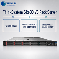 Calcul en entreprise avec 2 processeurs Intel Xeon Scalable de 5e génération jusqu'à 8 To de DDR5, serveur rack 1U Lenovo ThinkSystem SR630 V3