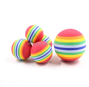 Bola de juguete de peluche suave de espuma EVA para aliviar el estrés de entrenamiento redondo arcoíris multicolor de práctica promocional de alta densidad de 6cm - Product Image 2