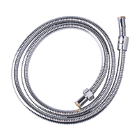 Tuyau de douche extensible en acier inoxydable chromé en métal flexible