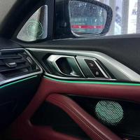 Cubierta de Altavoz de Malla de Acero Inoxidable Brillante para BMW Serie 4 G22, Modificación Interior