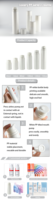 Flacons de lotion sans air en PP blanc vides de 30 ml, 100 ml, 150 ml avec pompe en plastique pour crème pour le visage