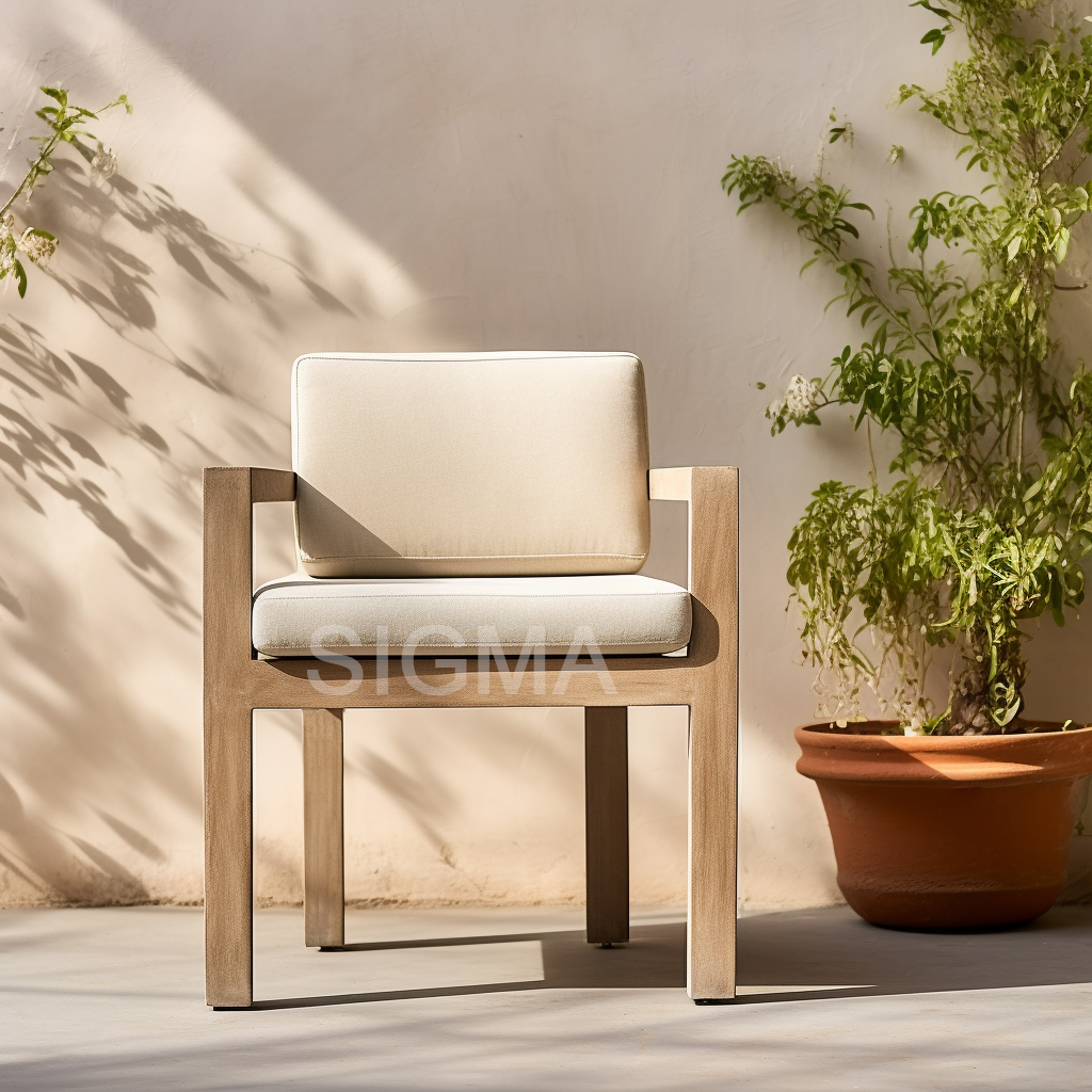 Customization Pool Outdoor Patio Garden Sets Teak Armchair Outdoor Furniture Dining Chair