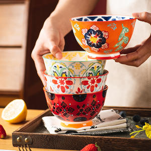 Cuenco de arroz de cerámica Fanhua, cuenco pequeño de alta belleza para el hogar - Product Image 2