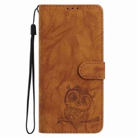 Portefeuille d'affaires en PU, étui de téléphone pour iPhone 13 14 15 16, accessoires mobiles en cuir d'hibou pour iPhone 15 Pro
