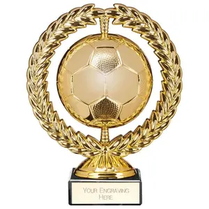 Trofeo del pallone da calcio fantasy in metallo su misura