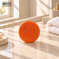 Bouteille de savon liquide mince de 400 ml avec bouchon blanc, bouteilles en plastique PE mat orange, emballage personnalisé pour soins personnels, sérigraphie, MOQ 10000