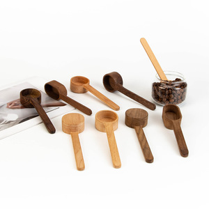 Cuillères doseuses en bois pour café et thé, en noyer, minimalistes, écologiques, pour la cuisine - Product Image 2
