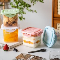 Boîtes à gâteaux en plastique pour cupcakes, collations, mousse, tiramisu, crème glacée, lait de soja, fruits, emballage recyclable 650 ml