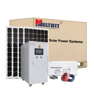 Vmaxpower 100kw Hybrid Off Grid Zonne-energie Systemen 200KW Zonnepaneel Generatie Systeem 100kva Solar Power Stations Lithium Batterij