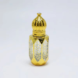 Botellas de Vidrio Vacías de Lujo para Perfumes y Aceites Esenciales, Estilo Árabe Dorado - Product Image 2