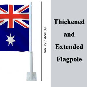 Drapeau de voiture australien, drapeau automobile AU avec clip de fixation pour fenêtre, polyester écologique, impression double face - Product Image 4