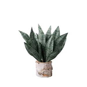 CL20007 piante artificiali Sansevieria pianta serpente finto verde tropicale foglie stelo per casa ufficio negozio arredamento giardino verde - Product Image 1