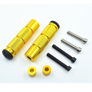 通用型摩托车后脚踏板 乘客踏板 CNC铝合金防滑滚花脚踏板 - Product Image 1