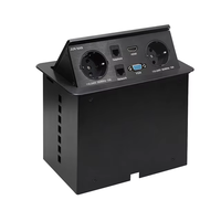 Prise de courant escamotable pour salle de réunion de bureau, prise de courant USB escamotable en alliage d'aluminium, prise de courant de bureau