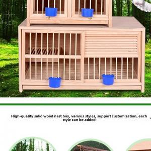 Groothandel Milieuvriendelijk Massief Hout Race Duif Kooi Met Knoopsluiting En Nestkast Voor Gebruik Buitenshuis - Product Image 5