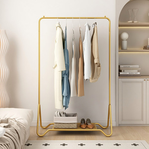 Clothes Rack Floor Standing Stainless Steel Rectangle Dress Hanger Living Room Storage Drying Indoor Use - Product Image 3