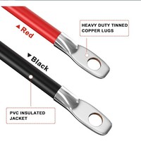 Cable de Batería de Bajo Voltaje de Alta Resistencia, 4 AWG, Cable de Cobre Puro Flexible para Arranque de Automóviles, Aislado con Silicona, Resistente a la Corrosión