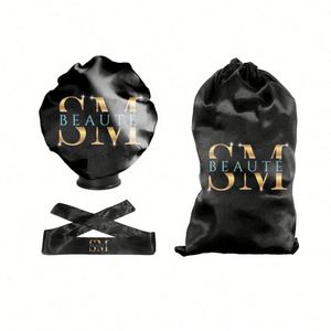 Bonnet de nuit en satin de soie doux personnalisé avec logo pour femme, double face, toutes saisons, ajustable, vente en gros - Product Image 1