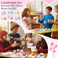 Jouet anti-stress Kawaii en forme de cupcake avec confettis, à remontée lente, en PU souple, simulation de dessert arc-en-ciel, jouet à presser pour enfants