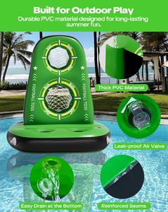 Bestseller <b>Inflatable</b> Football Toss Target <b>Pool</b> Game with 4 Water Footballs 2 Pumps Stable Base Floating Water Game <b>for</b> Kids - Product Image 4